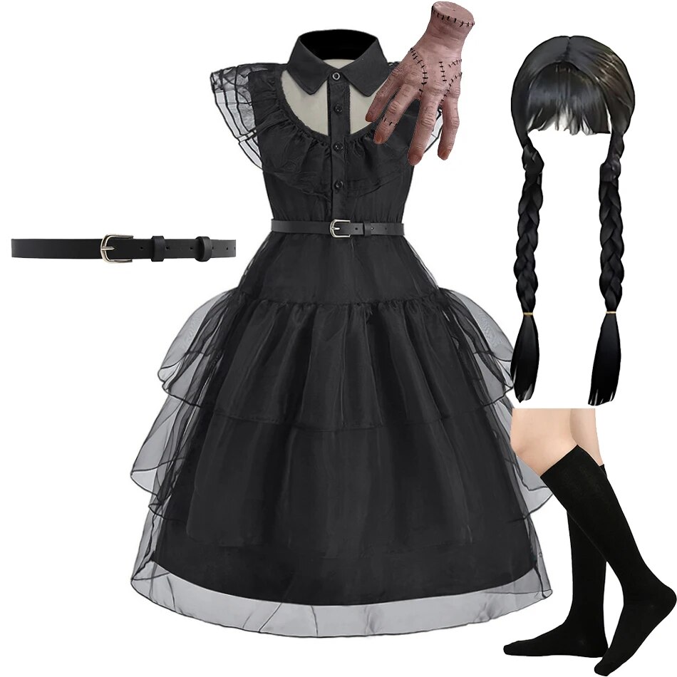 Summer Kids Clothing - Girl Costume Kids Cosplay Black Witch
