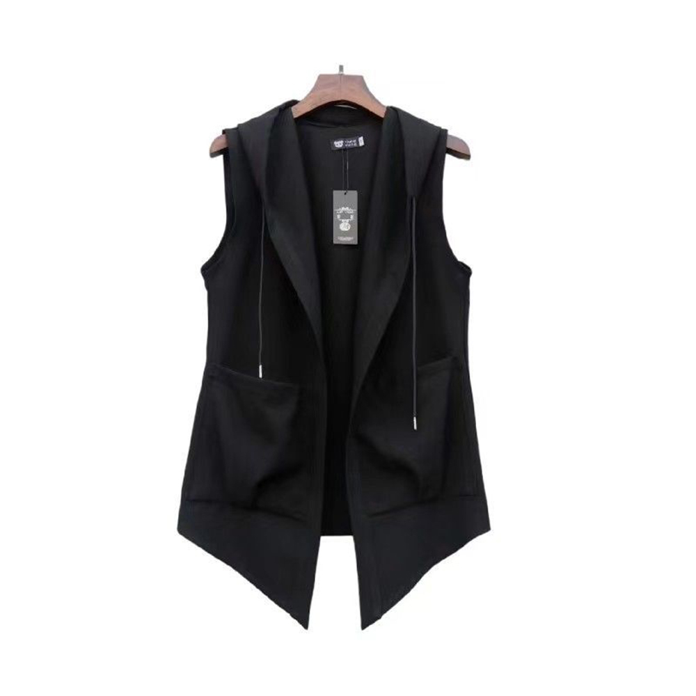 Summer Clothing Trends For Men 2026 - XS-5XL Mens Pocket Hooded Vest Spring