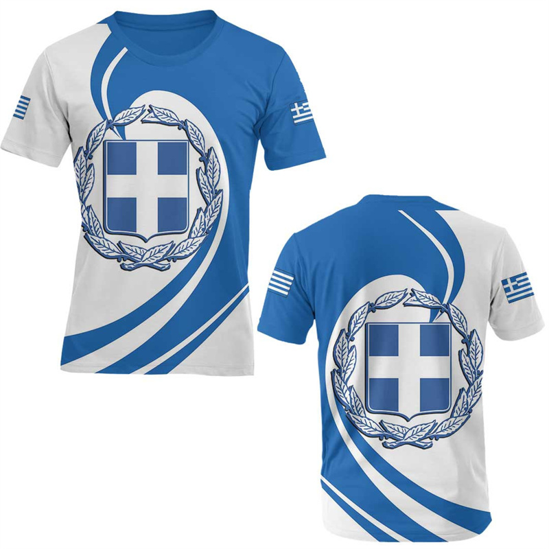Summer Clothing For Greece - Greece Flag Map 3d Printed T