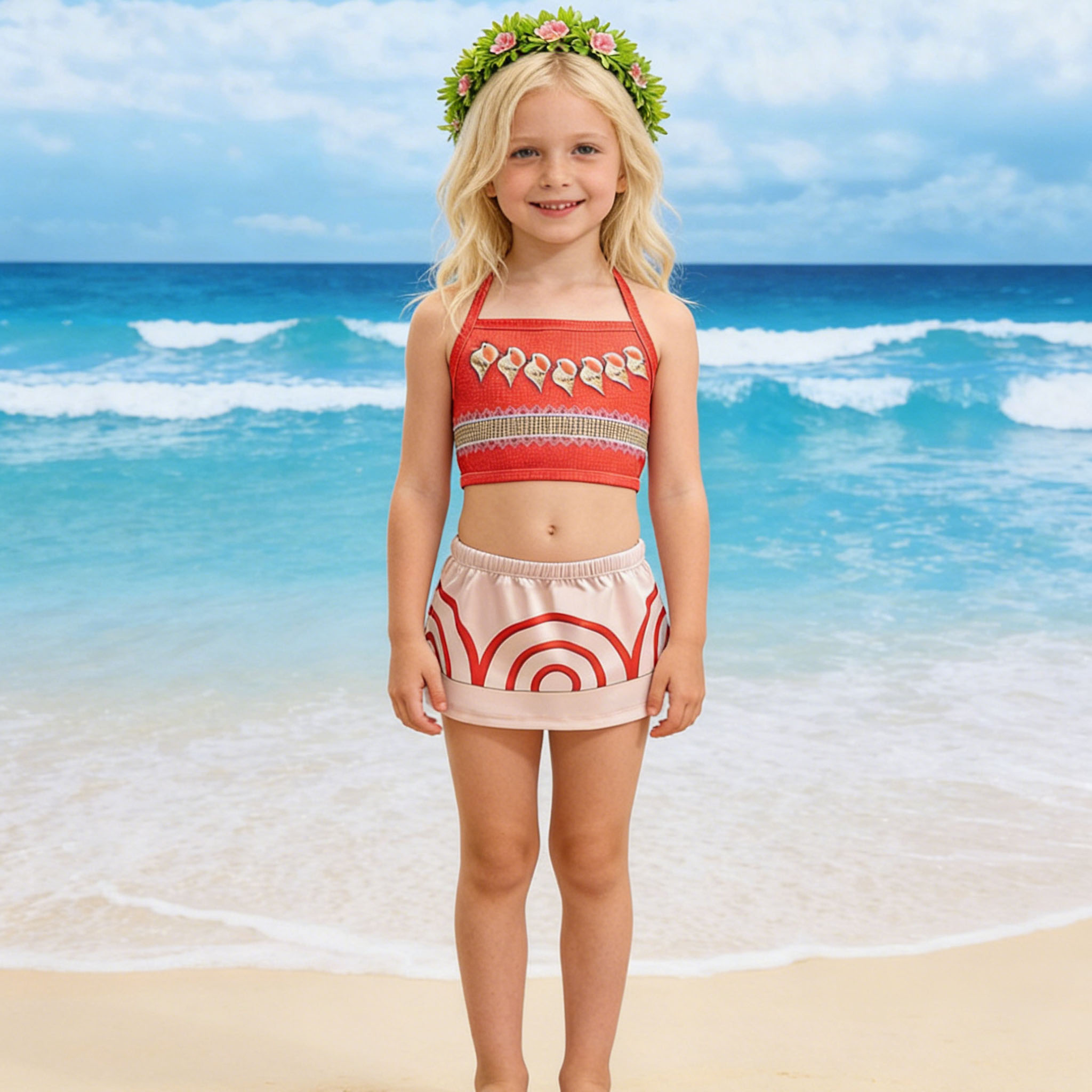 Summer Clothing Toddler - Little Girls Toddler Tropical Beach Cosplay