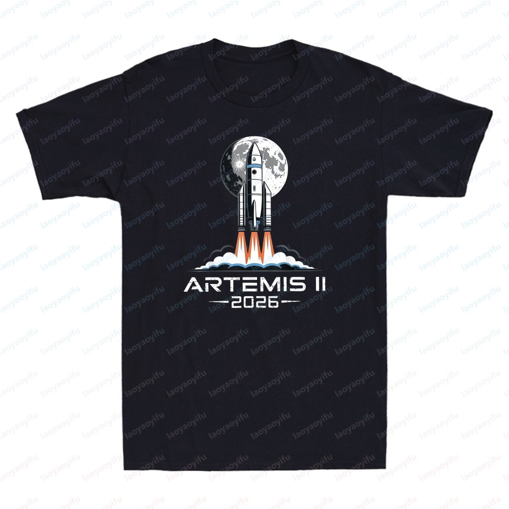 2026 Moon Rocket Graphic Tee F - Summer Clothing Trends For Men 2026 ulasan dan harga