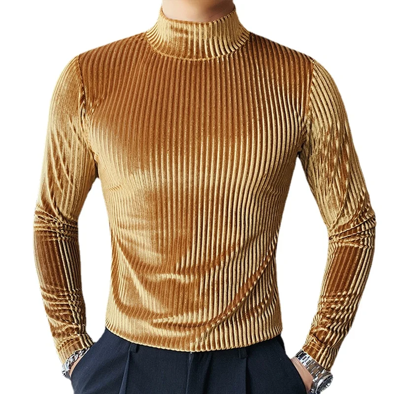 2026 New Gold Velvet T-Shirt M - Summer Clothing Trends For Men 2026 ulasan dan harga