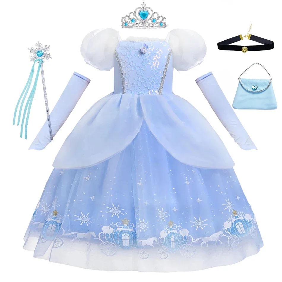 Cinderella Princess Cosplay Dr - Summer Kids Clothing ulasan dan harga