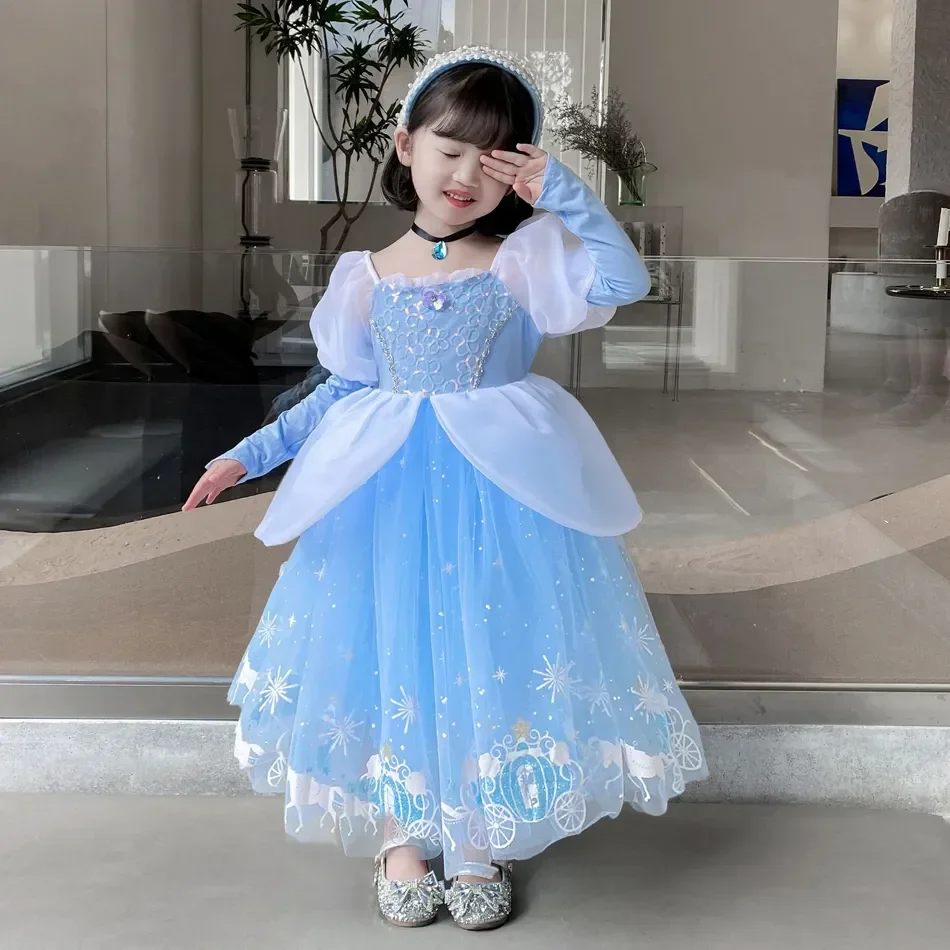 Cinderella Princess Cosplay Dr - Summer Kids Clothing ulasan dan harga