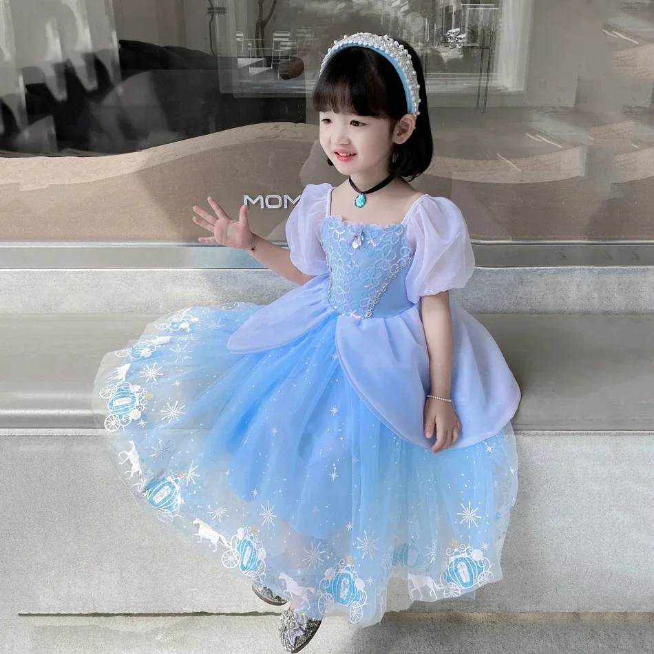 Cinderella Princess Cosplay Dr - Summer Kids Clothing ulasan dan harga