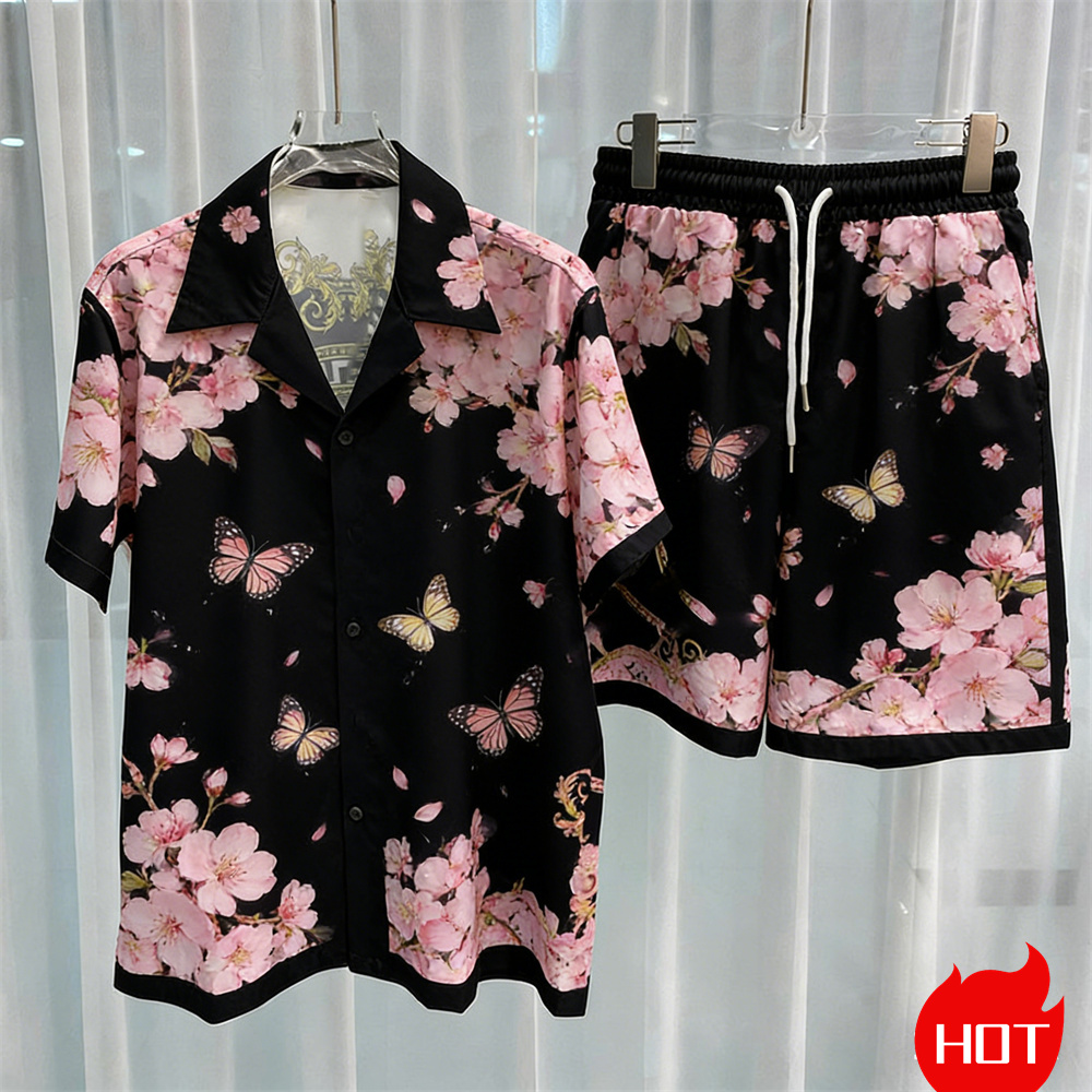 Digital printed men's set fash - Summer Clothing Sets Men ulasan dan harga