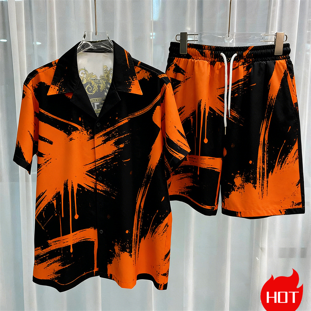 Digital printed men's set fash - Summer Clothing Sets Men ulasan dan harga