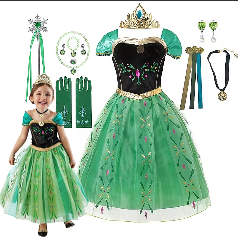 Anna Costume For Kids Girl Fan - Summer Kids Clothing ulasan dan harga