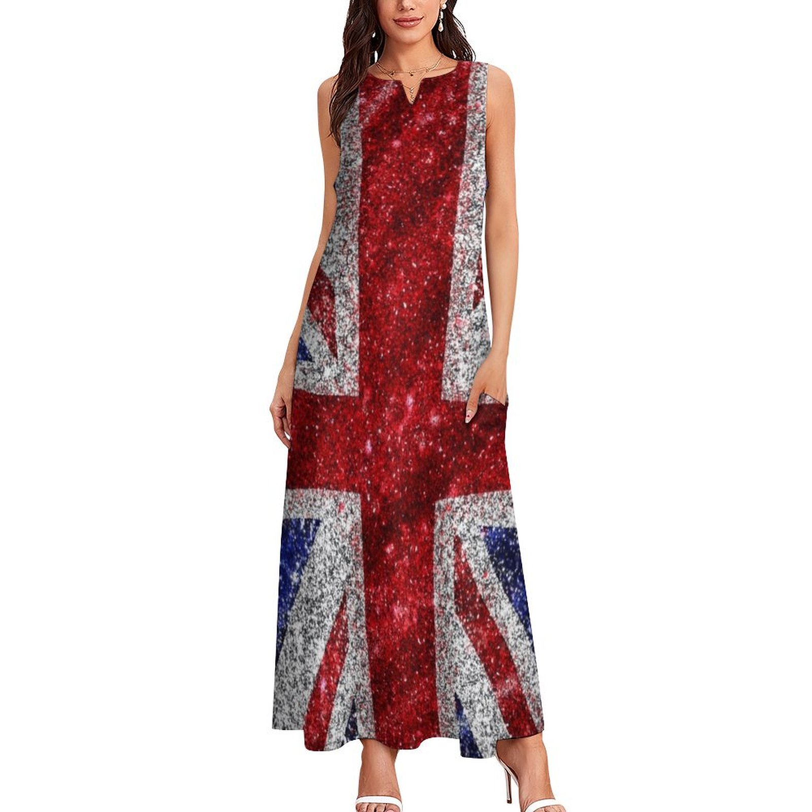 Faux Glitter Union Jack Flag U - Womens Summer Clothing Uk ulasan dan harga