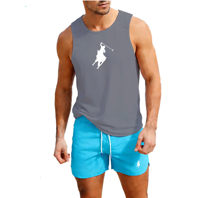 European Men Summer Vest and S - Summer Clothing Men ulasan dan harga
