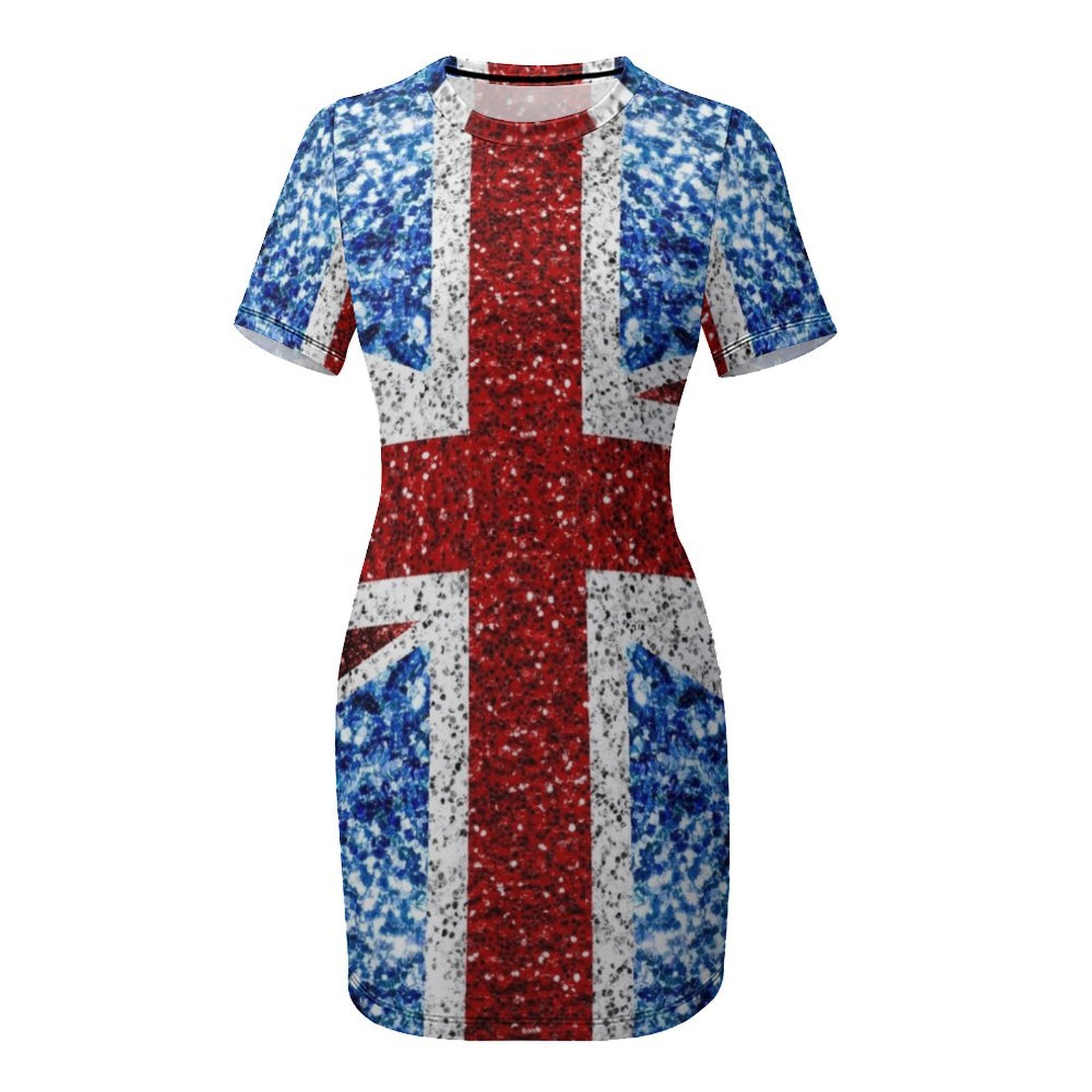 UK flag red blue white faux sp - Womens Summer Clothing Uk ulasan dan harga