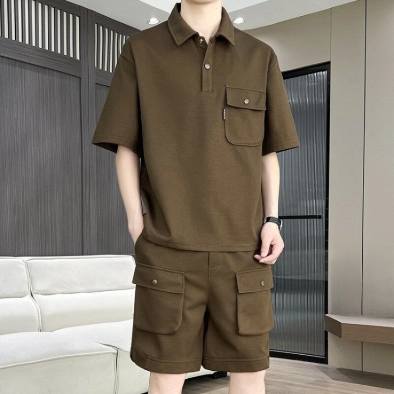 Men's Summer Short Sleeve Polo - Summer Clothing Sets Men ulasan dan harga