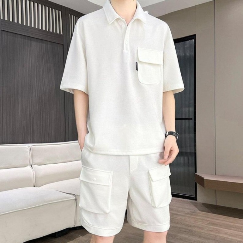 Men's Summer Short Sleeve Polo - Summer Clothing Sets Men ulasan dan harga