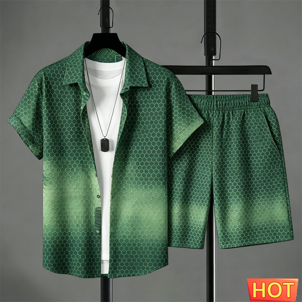 Summer Outfits Man Shirt Set G - Summer Clothing Sets Men ulasan dan harga