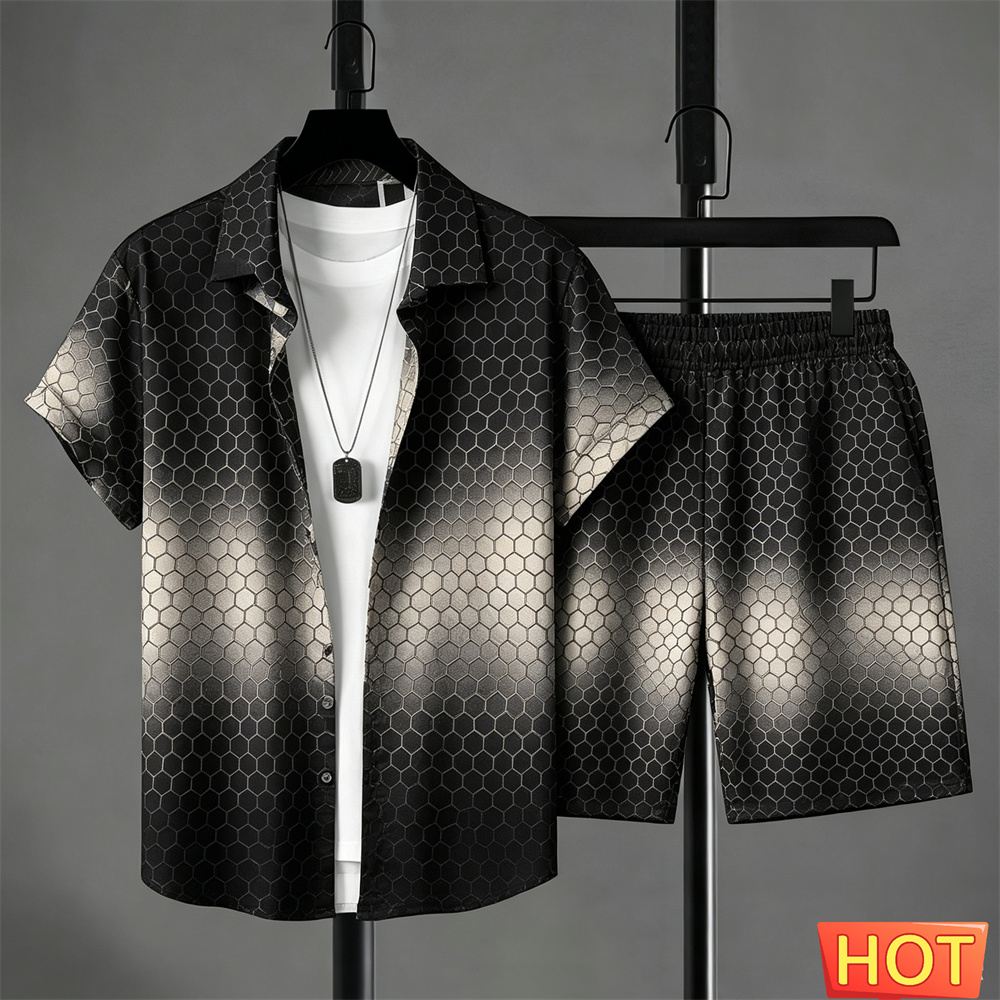 Summer Outfits Man Shirt Set G - Summer Clothing Sets Men ulasan dan harga