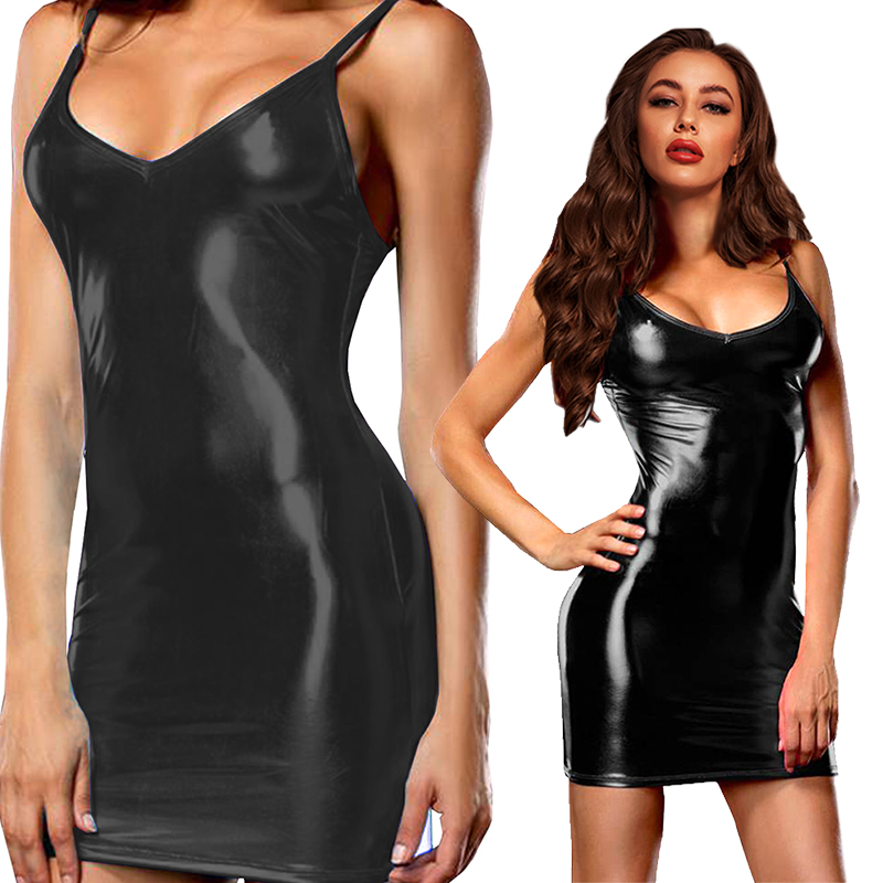 Sexy Erotic Hot Pu Metallic Le - Womens Summer Clothing Uk ulasan dan harga