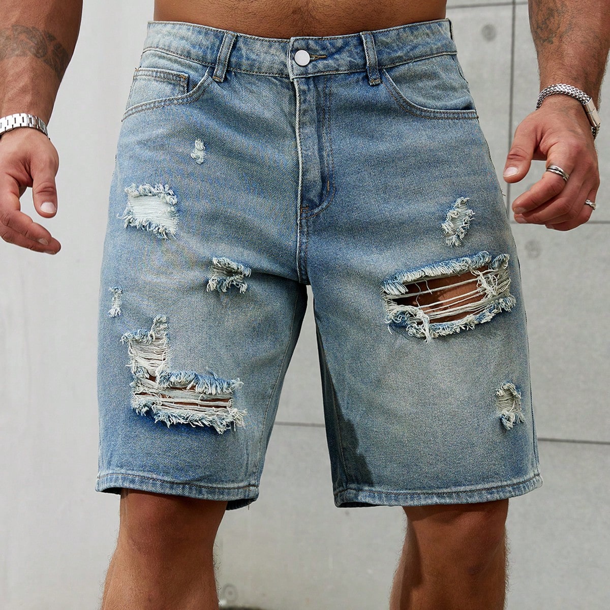 New Fashion Mens Ripped Short  - Summer Clothing Brands ulasan dan harga