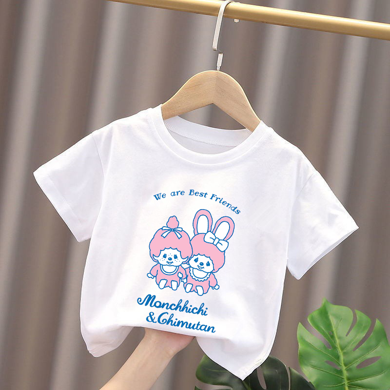 Monchhichi Kids T-shirts Anime - Summer Kids Clothing ulasan dan harga