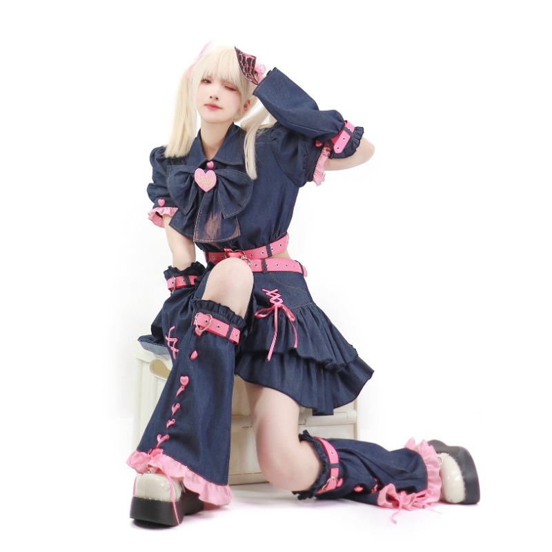 2024 Denim Sweetheart Y2k Set  - Summer Clothing Y2K ulasan dan harga