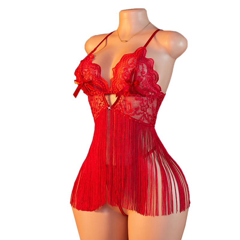 Transparent Lace Women Red Str - Summer Clothing Sets Women ulasan dan harga