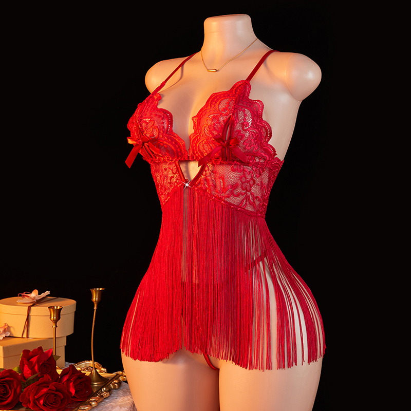 Transparent Lace Women Red Str - Summer Clothing Sets Women ulasan dan harga