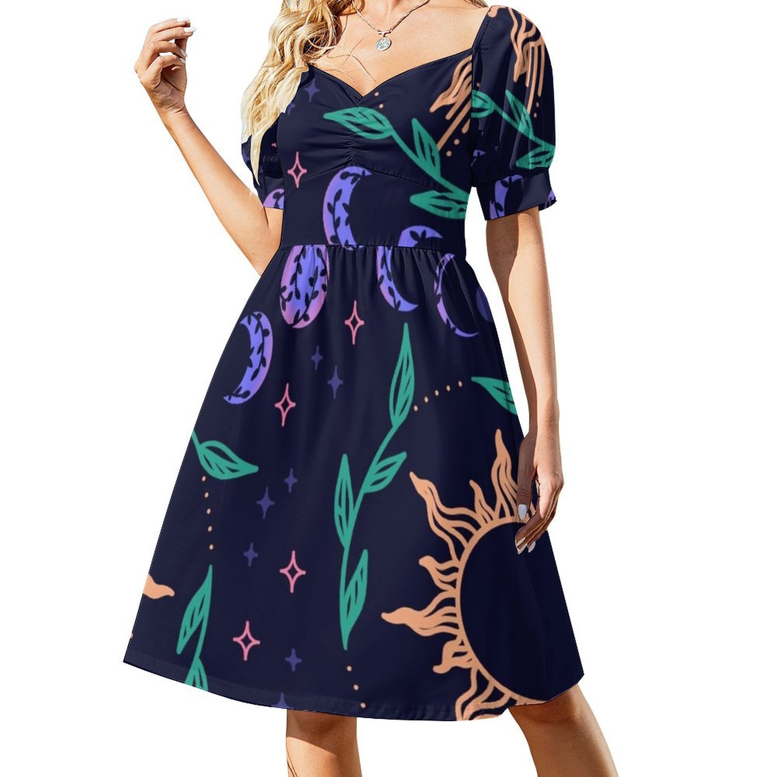 Seamless Moon Phases Sun Stars - Summer Clothing Patterns ulasan dan harga