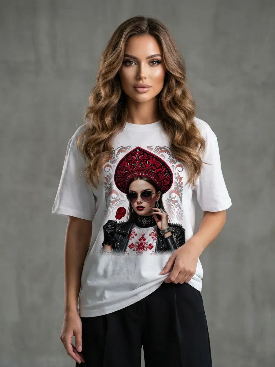 Vintage Russian Portrait Print - Summer Evenings Clothing ulasan dan harga