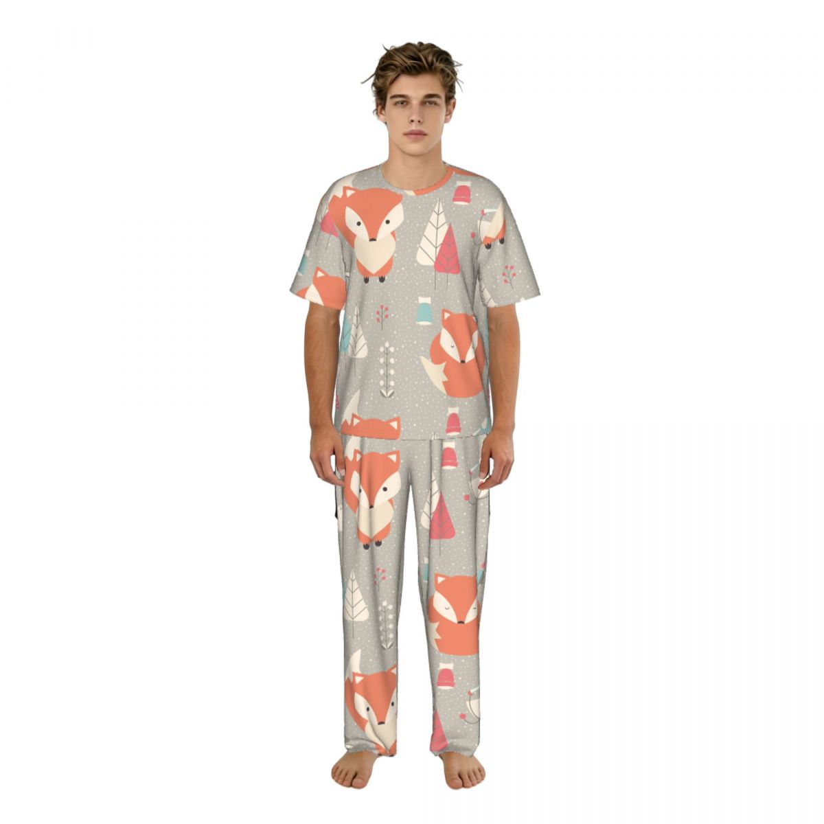Men Pajamas Suit Short Sleeved - Summer Clothing Patterns ulasan dan harga
