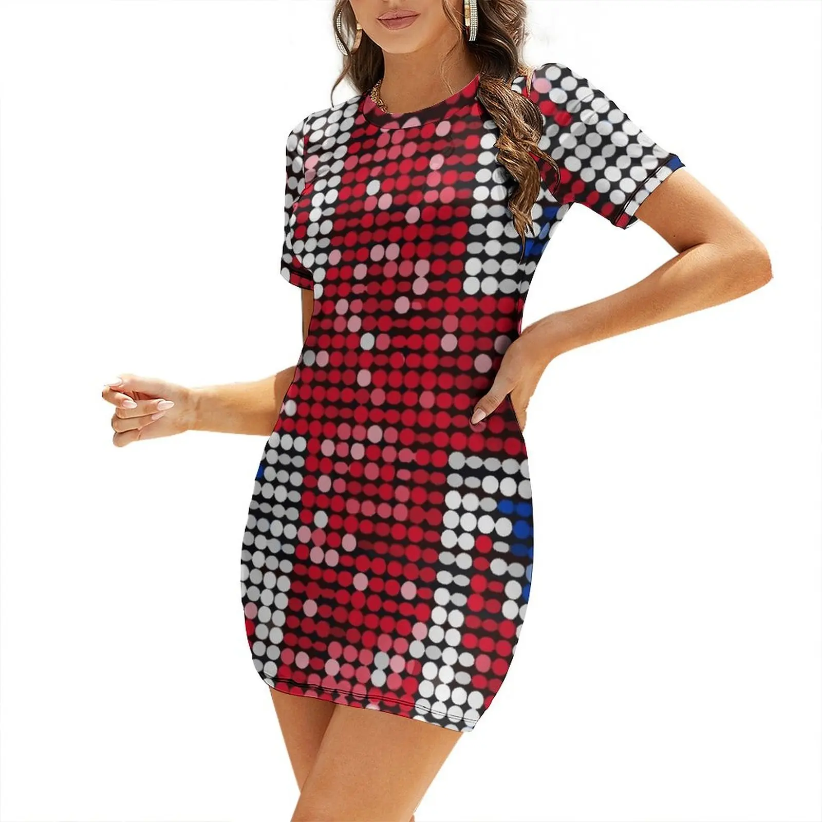 Union Jack Flag UK Sequin Shor - Womens Summer Clothing Uk ulasan dan harga