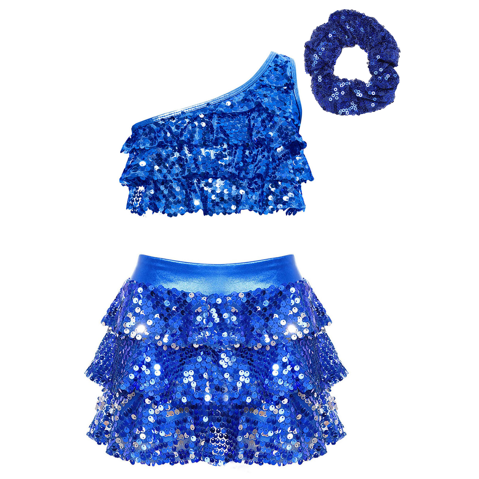 Kids Girls Shiny Sequins Latin - Summer Kids Clothing ulasan dan harga