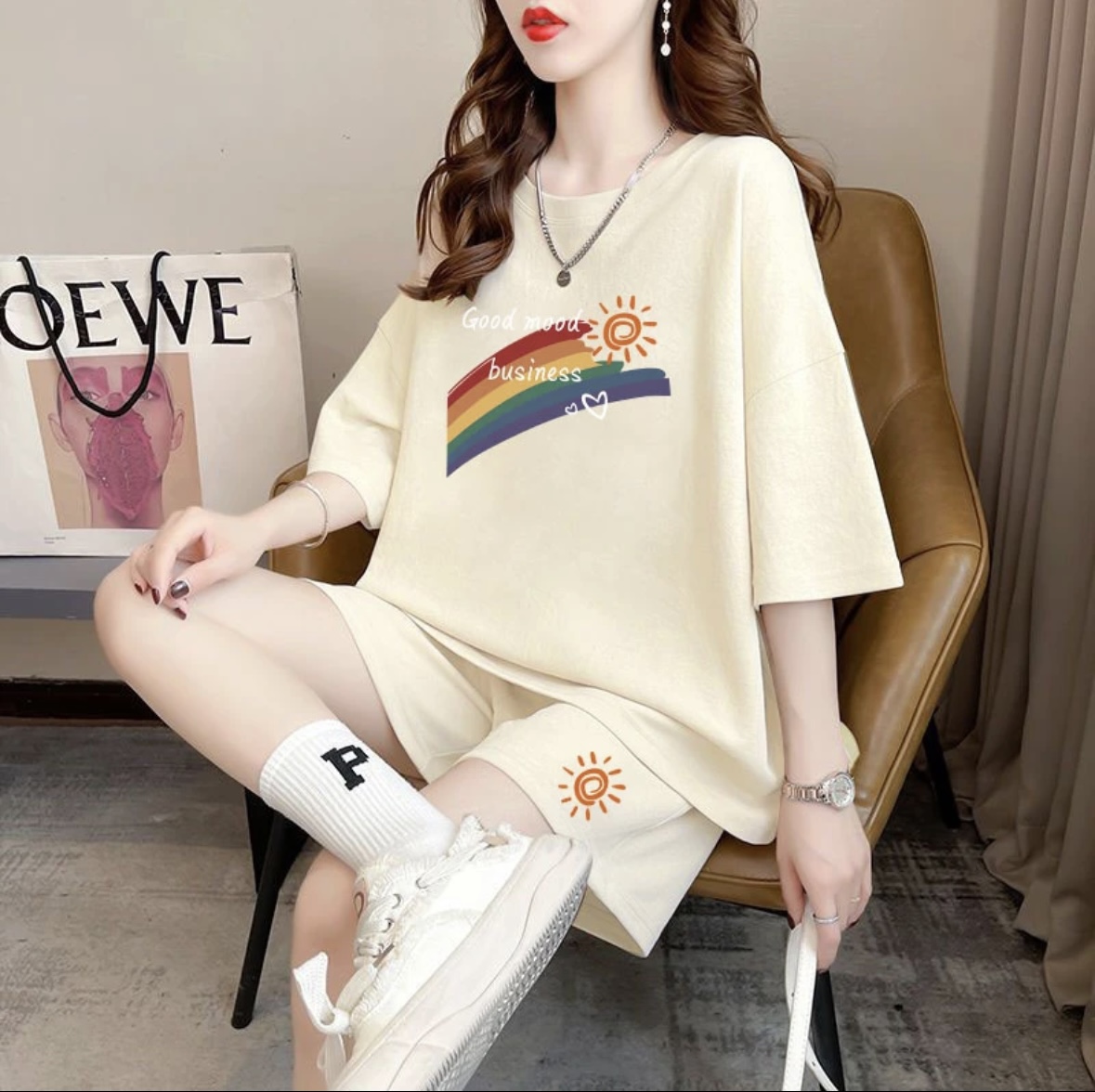 Fashion women's summer shorts  - Summer Clothing Sets Women ulasan dan harga